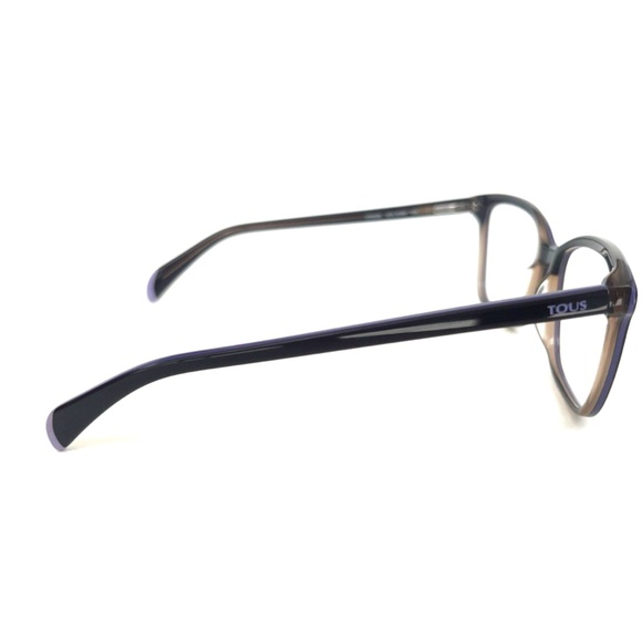 TOUS Eyeglasses VTOA35 Color 0D90 Dark Brown with Purple Accents Size 54 16 135 - Picture 10 of 12
